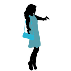  silhouette of woman dancing on white background