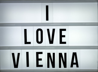 Light box love Vienna