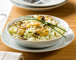 Risotto with clams