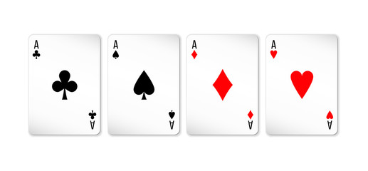 Set of four aces deck of cards