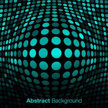 Abstract Blue - Green Technology Background. Vector illustration
