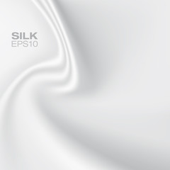 White silk background, vertical composition. Vector illustration.
