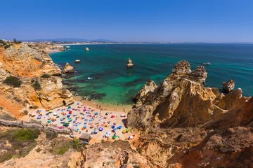 Acrylic prints Marinha Beach, The Algarve, Portugal Beach in Lagos - Algarve Portugal