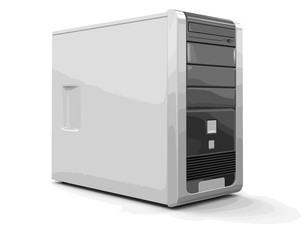 Computer. Image with clipping path.