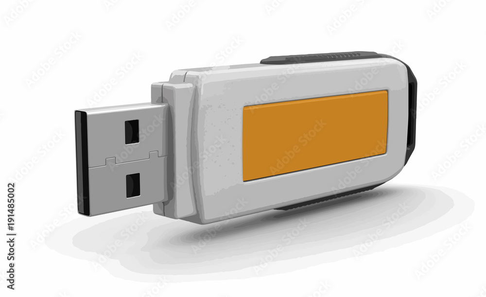 Poster usb flash. image with clipping path