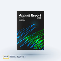 Design of brochure, abstract annual report, cover modern layout,