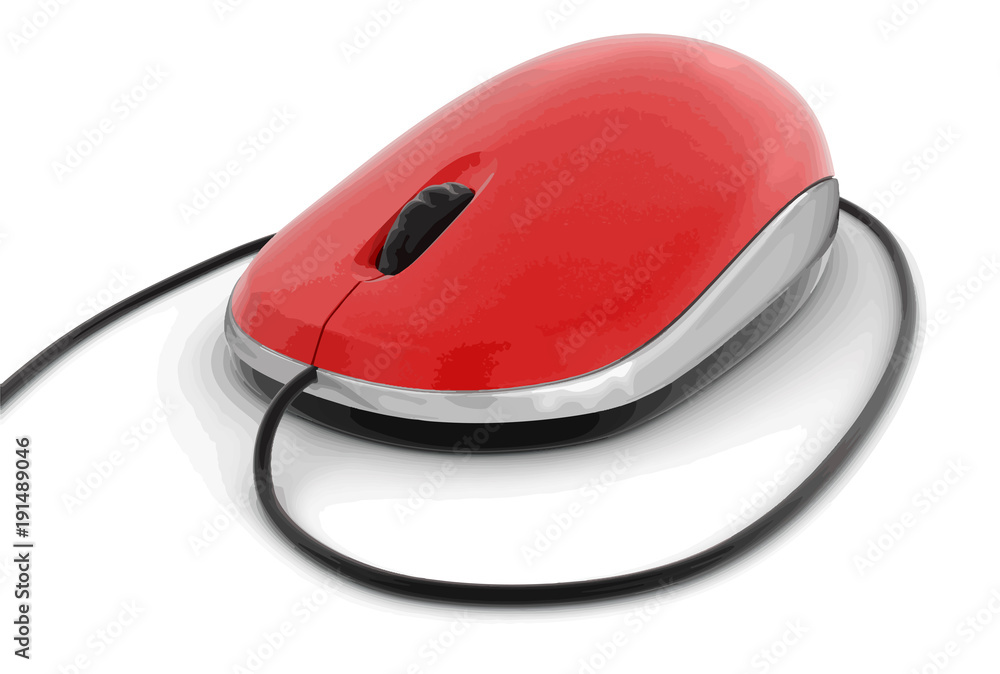 Poster computer mouse. image with clipping path