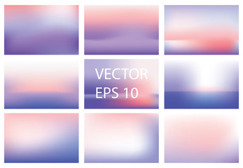 Collection of  colorful blurred abstract  backgrounds- vector images EPS 10