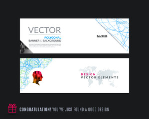Abstract vector set of modern horizontal website banners