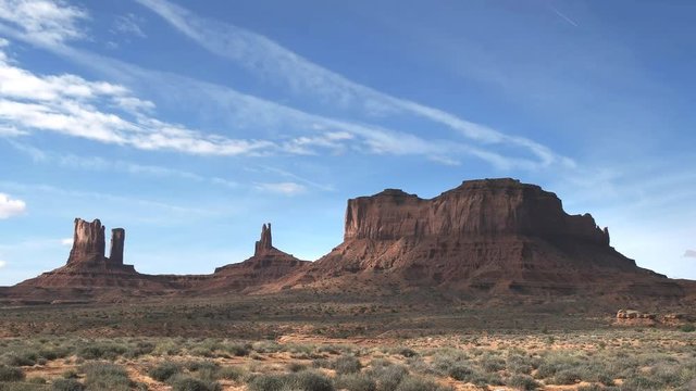 morning view of saddleback mesa at monument valley in utah, usa