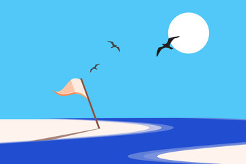 Summer beach illustration