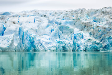 Fototapeta na wymiar Ice closeup of the Grey glacier at Torres del Paine National park. Patagonia, Chile