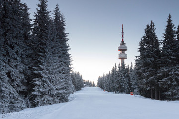 TV tower in the mountain