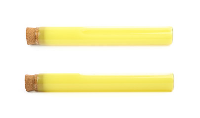 Single glass tube isolated