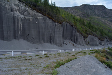 mountain road and forest
