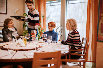 Senior Women In A Restaurant