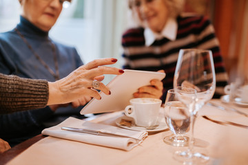 Senior Women In A Restaurant