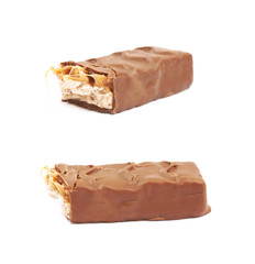 Chocolate candy bar isolated