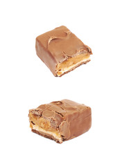 Chocolate candy bar isolated