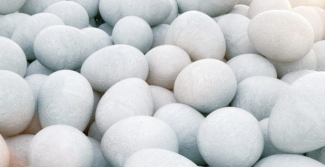 Large group of different Colorful Easter eggs