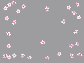 Flying Pink Cherry Blossom, Realistic Vector Background. Beautiful Sakura Soft Romantic Illustration. Wedding Decoration, Flying Pink Cherry Blossom, Love Magic Design. Cool Showering Blooming Sakura