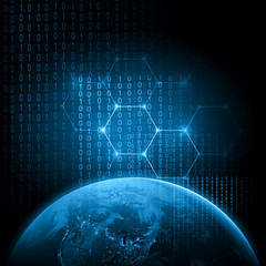 Earth from Space. Best Internet Concept of global business from concepts series. Elements of this image furnished by NASA. 3D illustration