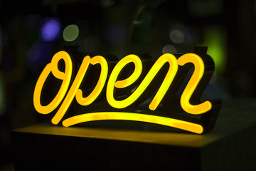 neon sign yellow - Powered by Adobe
