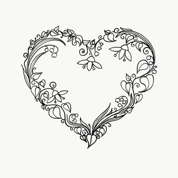 Heart. Design for Valentines Day. Isolated on black background. Vector  illustration. Digital Art by Dean Zangirolami - Fine Art America