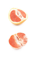 Juicy red grapefruit isolated