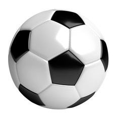 soccer ball, 3d rendered illustration, clipping path included