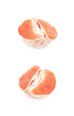Juicy red grapefruit isolated