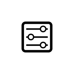 Equalizer interface button symbol vector icon