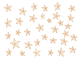 Abstract background from outline stars isolated. Vector for your design.