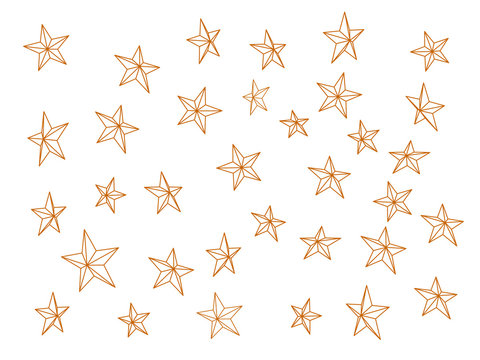 Abstract background from outline stars isolated. Vector for your design.