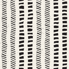 Simple ink geometric pattern. Monochrome black and white strokes background. Hand drawn ink texture for your design