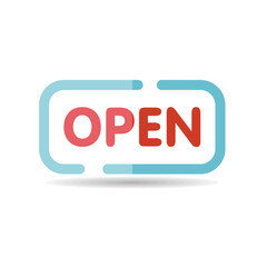 Open Vector icon on white background
