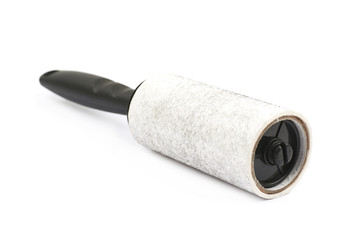 Sticky roller for clothes isolated