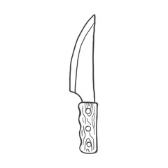 Hand Drawn Chef Kitchen Knife. Vector