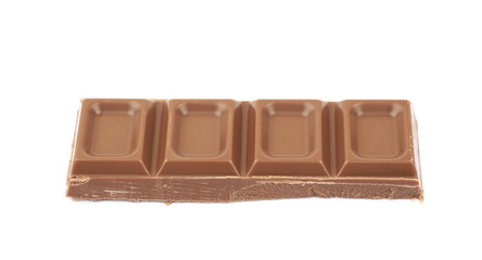 Line of milk chocolate isolated