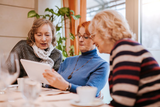 Senior Women In A Restaurant