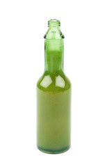 Bottle of hot sauce isolated