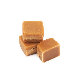 Scottish whisky fudge candy isolated