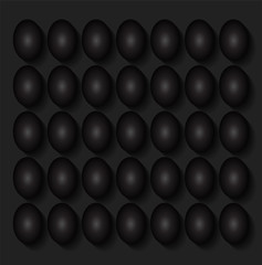 Easter eggs background black metallic color vector