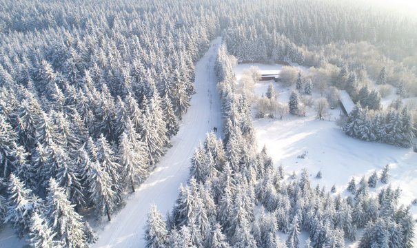 Fototapeta Blick über den Rennsteig