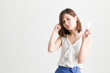 Fototapeta premium カジュアルポートレート・白バック