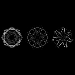 Geometric pattern icon star astrology pentagram symbol