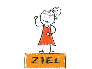 Strichmännchen / Vektor / Ziel