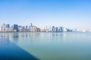 panoramic cityscape in hangzhou