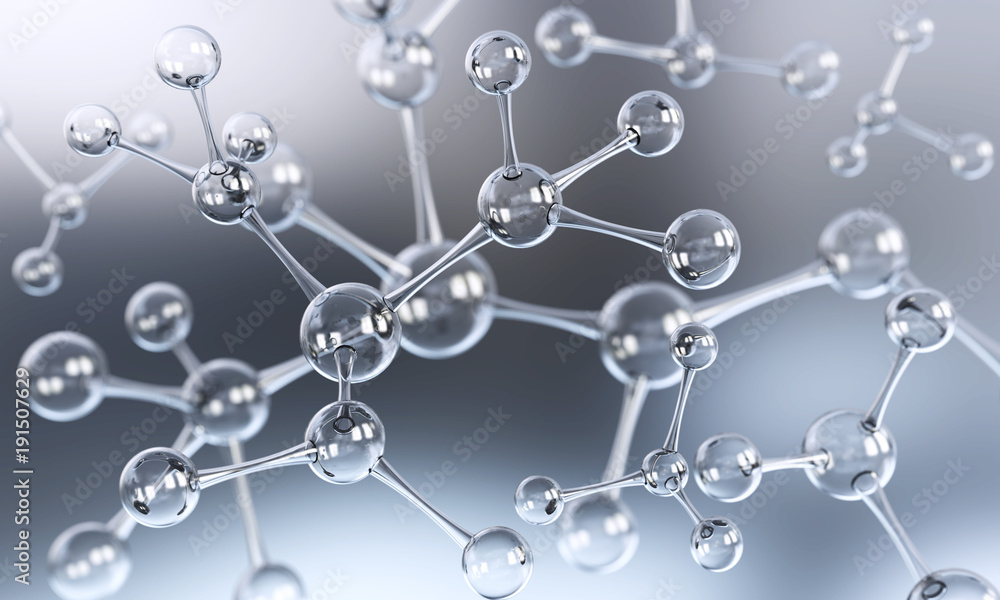 Poster abstract atom or molecule structure
