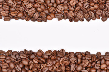 Сoffee beans isolated on white background.